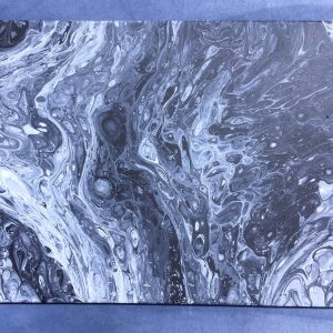 Black and White Pour